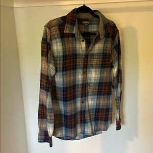 Eddie Bauer Men's Plaid Shirt - Blue, Red, White